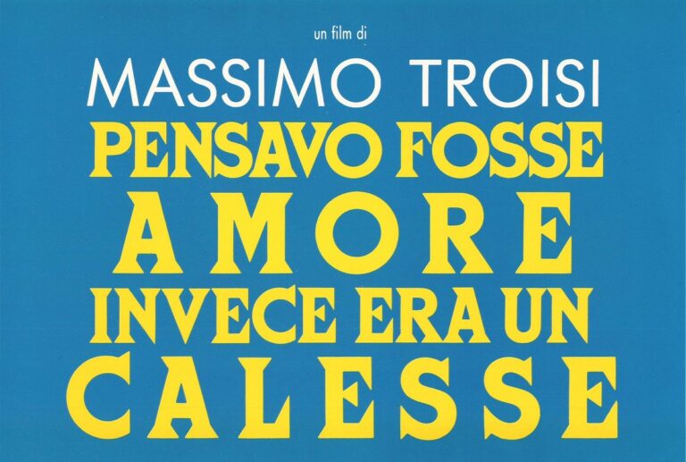 pensavo fosse amore invece era un calesse