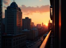 Scena romantica di Capodanno in una commedia