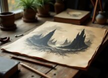 Illustrazione ispirata a Lovecraft e al suo mondo oscuro