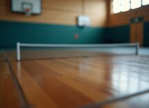 Giocatori di ping pong in azione durante una competizione