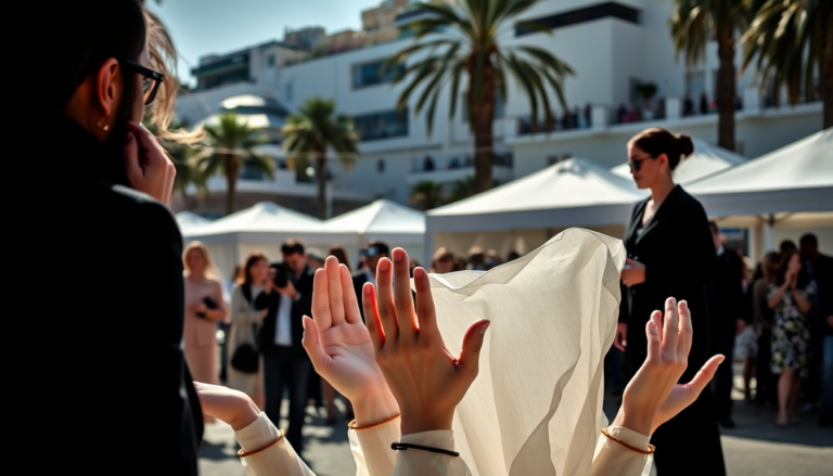 il tributo di cannes a fatima hassouna con put your soul on your hand and walk 1745872945